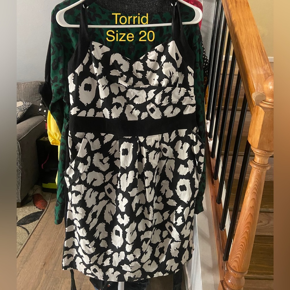 Black and white leopard print dress size 20 from Torrid